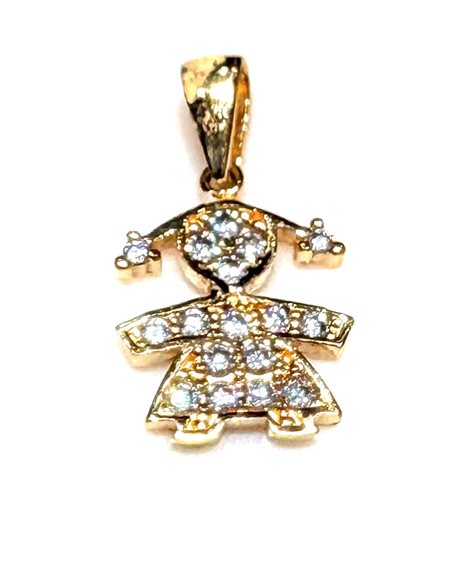 Anhänger Sommer Dame in Gelbgold Cubic Zirconia BIMBA ZIRC PI N/Z 1.10 G - BIMBA ZIRC PI N/Z 1.10 G